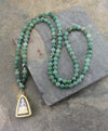 Mala Beads,New Items,Tibetan Style,Men's Jewelry,The Gold Collection Default Aventurine and Gold Buddha Mala ml200