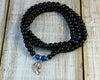 Mala Beads,New Items,Tibetan Style,Women Default Negativity Blocking Obsidian Mala ml459