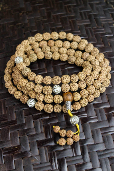 Mala Beads Om Clarity and Kindness Rudraksha Mala ML504