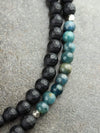 Mala Beads Onyx and Apatite Mala with Gau Locket ML568