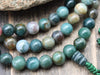 Mala Beads Powerful Moss Agate 108 Mala ML604