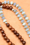 Mala Beads Rosewood and Aquamarine Compassion Mala ML692