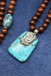 Mala Beads Rosewood and Turquoise Mala ML704