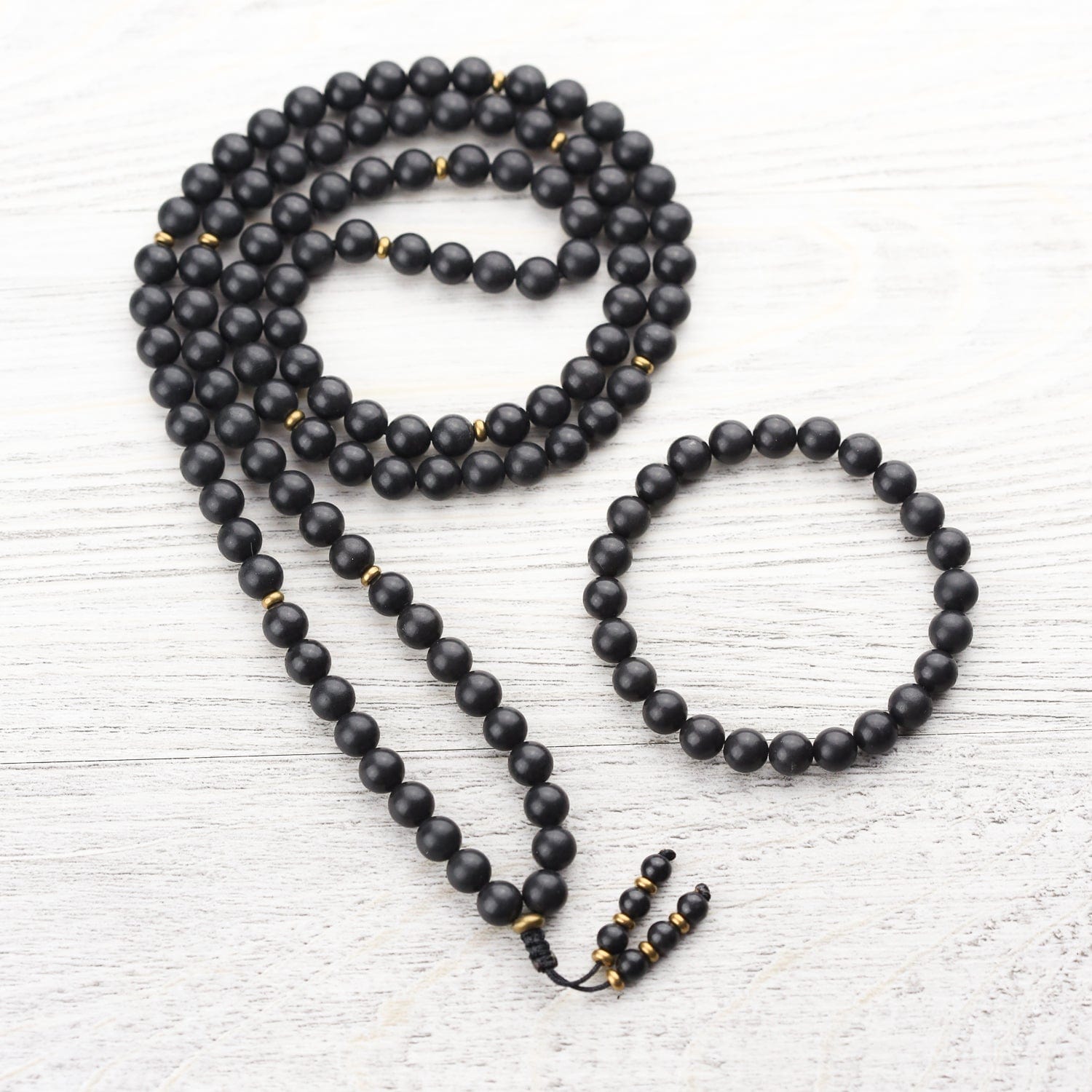 Mala Beads Shungite Protection Mala & Bracelet Set