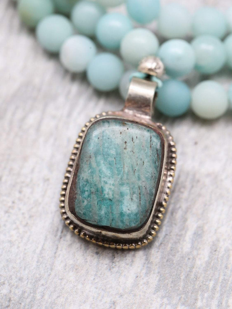 Soothing Sky Blue Amazonite Mala