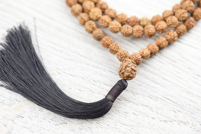 Mala Beads Spiritual Rudraksha & Onyx Protection Mala ML528