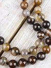 Mala Beads Strengthening Striped Agate Knotted Mala ML555