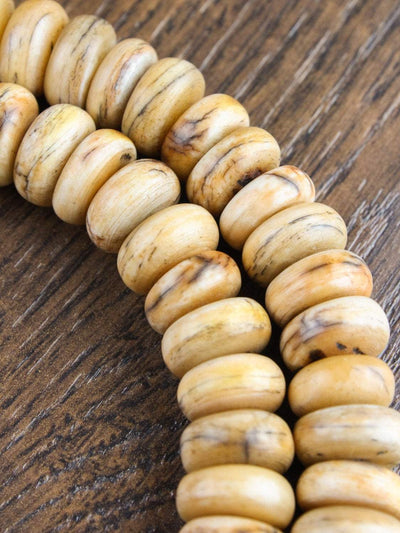 Mala Beads Tea Stained Bone Bead Mala ML558