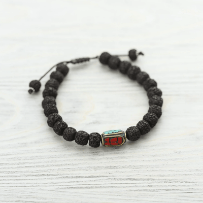 Mala Beads Tibetan Rudraksha Mala & Bracelet Set