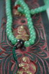 Mala Beads,Tibetan Style Default Aventurine mala with carnelian spacers ml033
