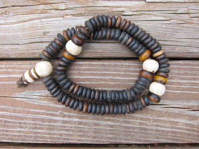 Mala Beads,Tibetan Style Default Dark Oval Bead Tibetan Mala Beads ml061