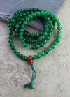 Mala Beads,Tibetan Style Default Glass Jade Mala 108 beads ml095