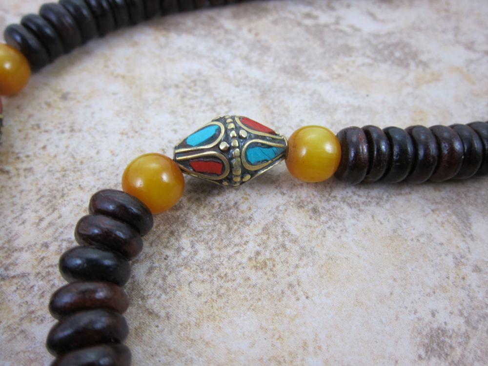 Mala Beads,Tibetan Style Default Tibetan Vintage 108 Bead Mala ml081