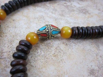 Mala Beads,Tibetan Style Default Tibetan Vintage 108 Bead Mala ml081