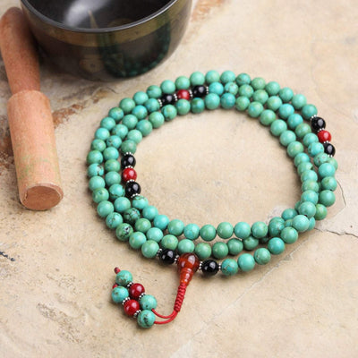 Mala Beads Tibetan Turquoise Meditation Mala ML579