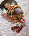 Mala Beads,Under 35 Dollars,Tibetan Style Default Natural Wood Mala ml023