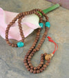 Mala Beads,Under 35 Dollars,Tibetan Style Default Traditional Tibetan Seed mala with Turquoise ml069