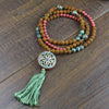 Mala Beads Vintage Tibetan Pendant Mala ML588