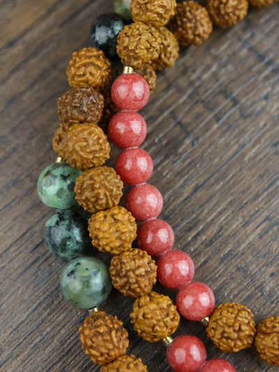 Mala Beads Vintage Tibetan Pendant Mala ML588