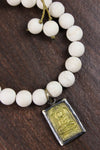 Mala Beads White Jasper Peace and Tranquility Bracelet WM414
