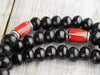 Mala Beads Wood Bead and Dzi Mala with Antique Coral Spacers ML572