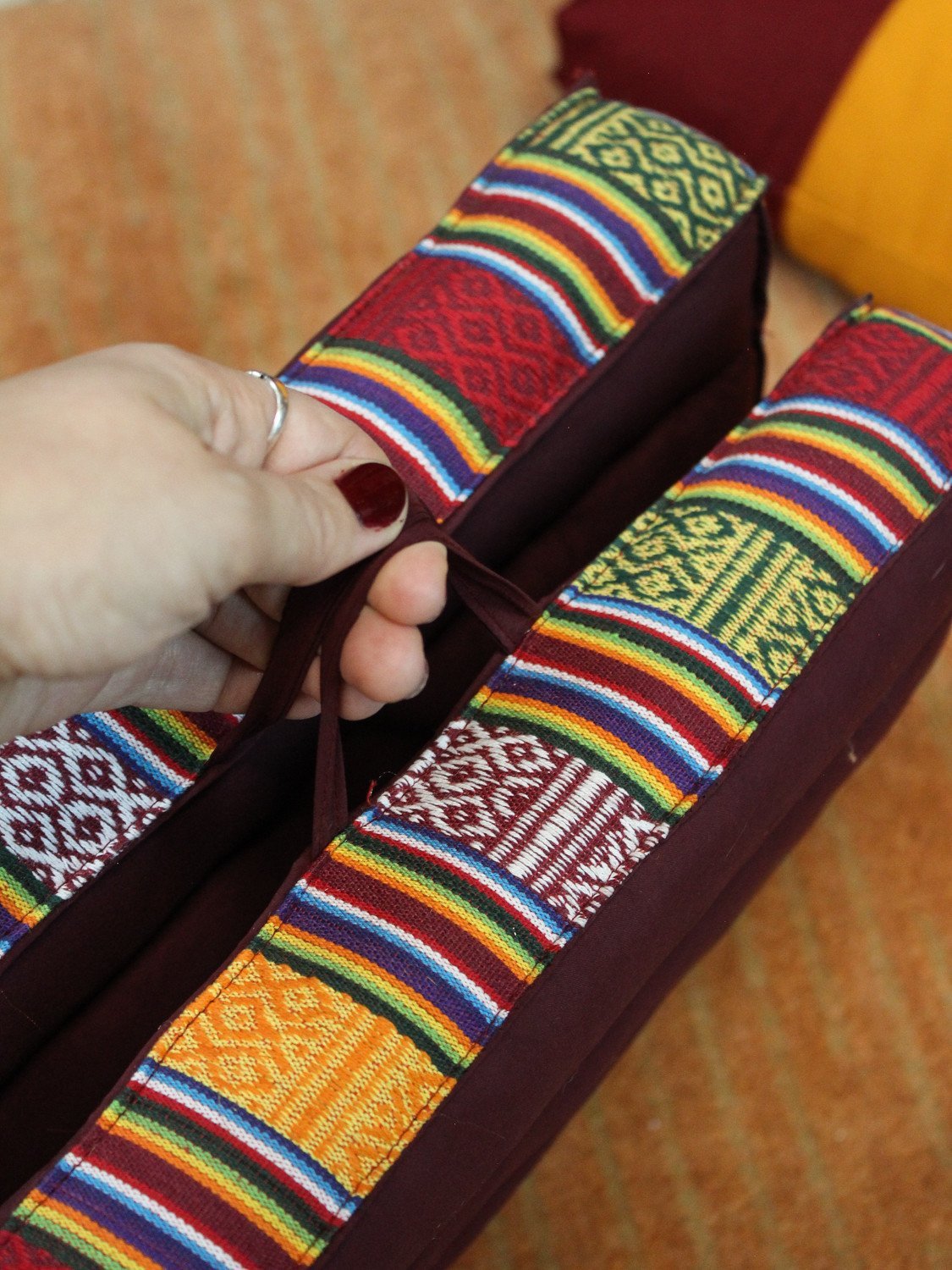 Folding Tibetan Meditation Cushion DharmaShop folding-tibetan-meditation-cushion-dharmashop