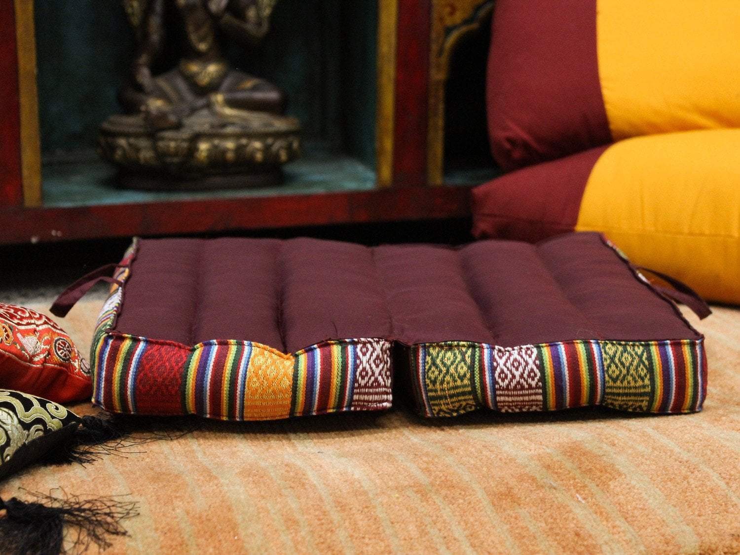 Folding Tibetan Meditation Cushion DharmaShop folding-tibetan-meditation-cushion-dharmashop