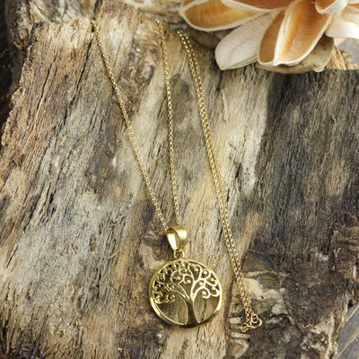 Necklaces Brass Tree of Life Pendant Necklace JN730