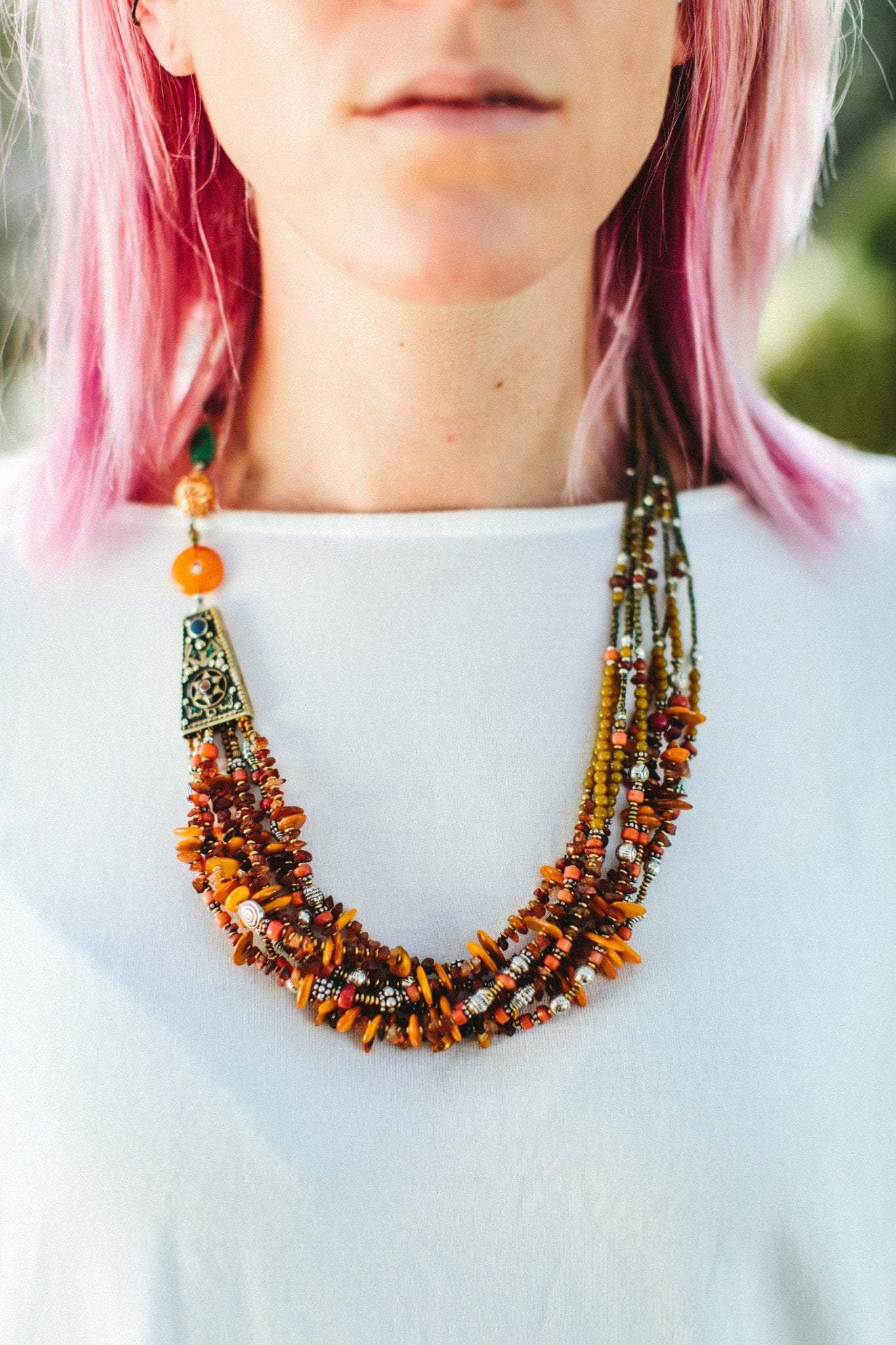 Necklaces Colorful Spirit of Nepal Necklace JN648