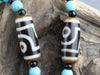 Necklaces Default 3 Dzi Bead Tibetan Necklace Made in Boudhanath jn286