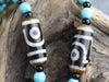 Necklaces Default 3 Dzi Bead Tibetan Necklace Made in Boudhanath jn286