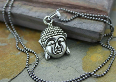 Necklaces Default Buddha Head Pendant Necklace jn374