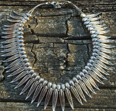 Exotic Tribal Feather Necklace