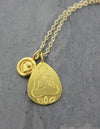 Necklaces Default Gold Buddha's Heart Necklace jn293