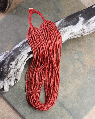 Necklaces Default Handmade Sherpa Coral Thousand Bead Necklace jn259