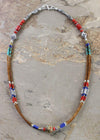 Necklaces Default Lapis Coral and Turquoise Necklace jn055
