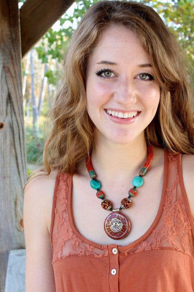 Necklaces Default One of a Kind Vintage Tibetan Necklace jn070