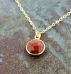 Necklaces Default Root Chakra Carnelian and Gold Necklace jn312