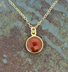 Necklaces Default Root Chakra Carnelian and Gold Necklace jn312