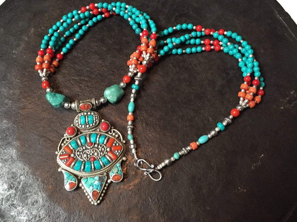 The Joy of Enlightenment Turquoise Necklace - DharmaShop
