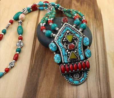 Necklaces Default Tibetan Prosperity Traditional Necklace jn580