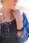 Necklaces Default Tibetan Turquoise Coral Inlaid Necklace jn605