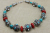 Necklaces Default Traditional Coral and Turquoise Necklace jn369