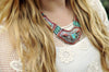 Necklaces Default Turquoise Heart Necklace with Silver and Coral jn135