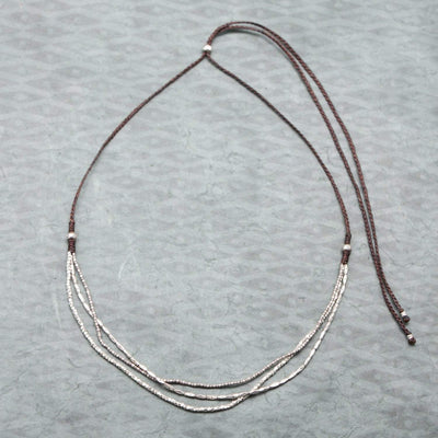 Necklaces Hill Tribe Silver Strands Necklace JN770