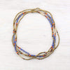 Necklaces Lapis and Gold Wrap Necklace JN713