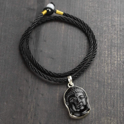 Necklaces Onyx Protection and Balance Buddha Necklace JN725