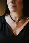 Necklaces Opal Gemstone Pendant Choker Necklace JN802.Opal