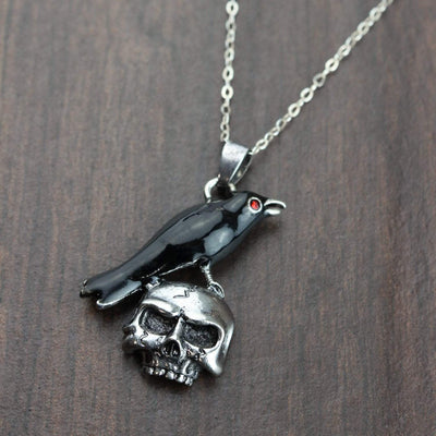 Necklaces Raven and Skull Impermanence Necklace JN743