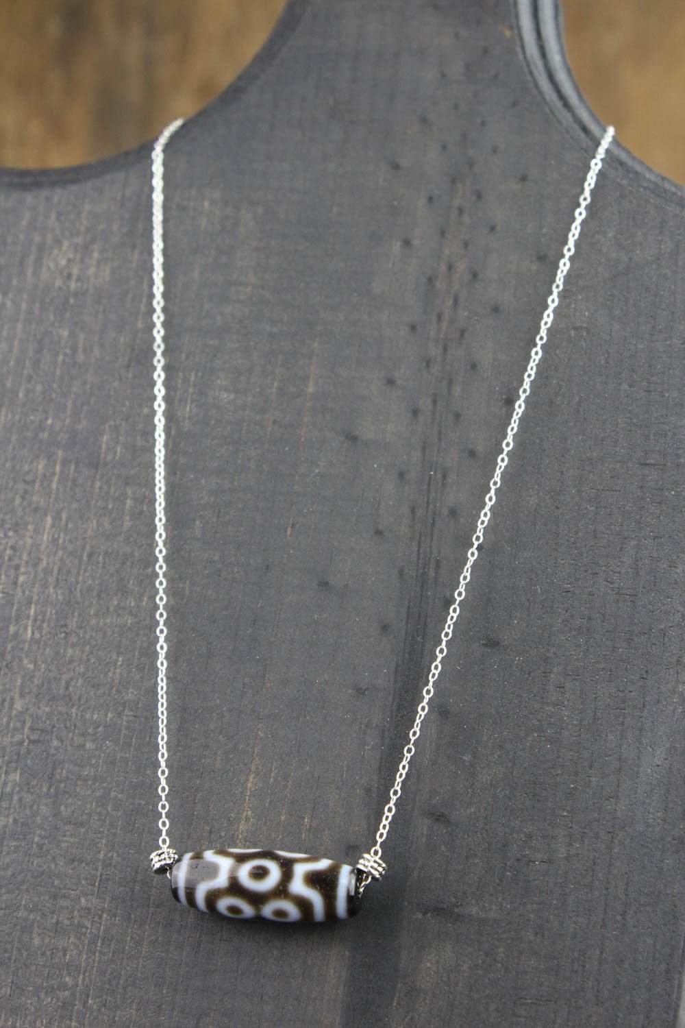 Seven Stars Dzi Bead Necklace - DharmaShop